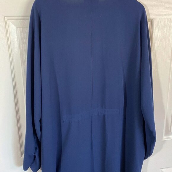Lane Bryant - Navy Chiffon Open front Duster - Picture 10 of 15